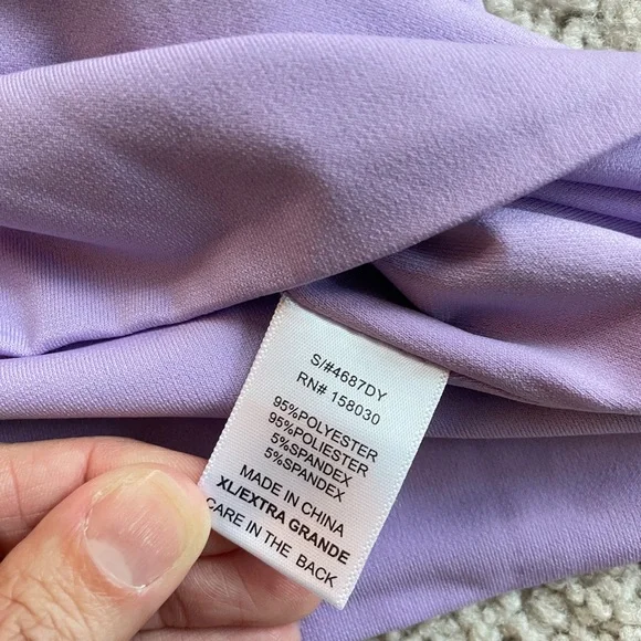Love Tree Lavender Purple Spaghetti Strap Bodycon Slip Mini Dress Size XL Sexy - Picture 9 of 9